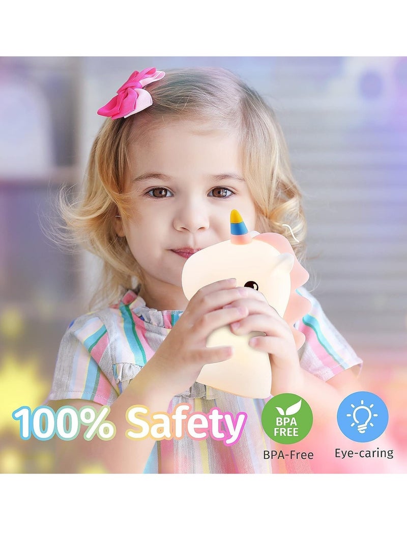 Generic Night Lamp for Kids Gifts Toys Girls Boys- 16 Colors, Remote & Tap Control, USB Rechargeable, Cute Night Lamp Gifts For Girls Unicorn Birthday Room Light| Night Lamp For Kids Nursery Decor  - Image 2