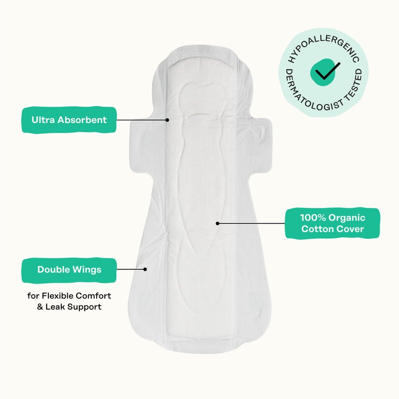 The Honey Pot Company - Herbal Pads for Women - Overnight w/Wings - Infused w/Essential Oils for Cooling Effect & Organic Cotton Cover - Feminine Care - 12 ct - Image 5