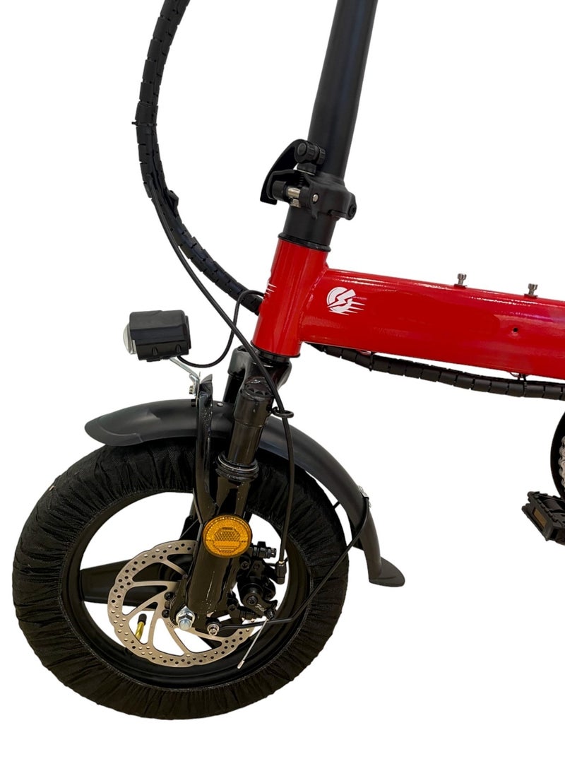 Generic Adult Electric Bicycle Bike Foldable Commuter Electric Bike 400W Motor 14 Inch 48V Electric Bike 13Ah Lithium Battery City Bike Max Speed 45Kmph Disc Brake Outdoor Riding  - Image 4