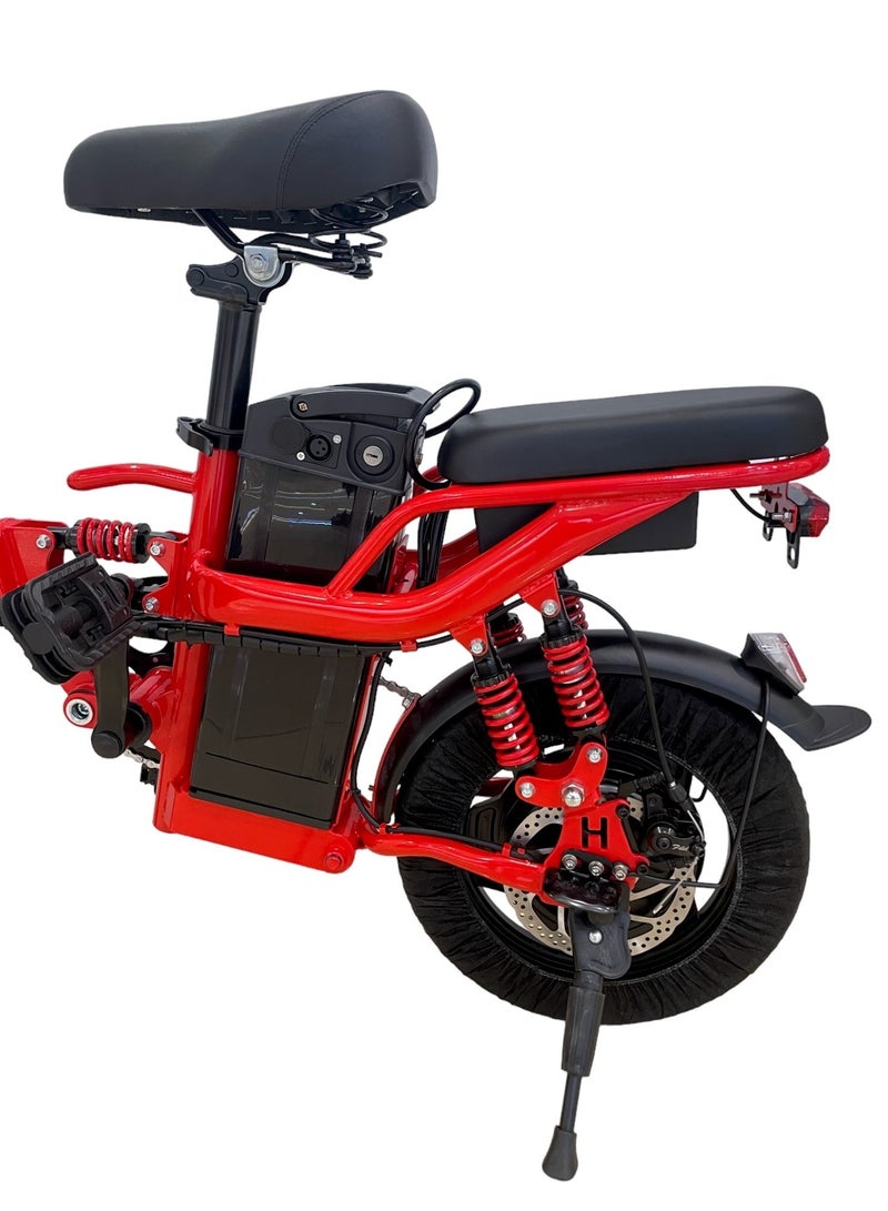 Generic Adult Electric Bicycle Bike Foldable Commuter Electric Bike 400W Motor 14 Inch 48V Electric Bike 13Ah Lithium Battery City Bike Max Speed 45Kmph Disc Brake Outdoor Riding  - Image 5