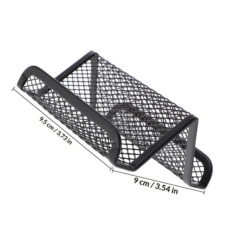 Black Metal Business Card Holder Multi Slot Desk Organizer 2 Pack - Image 3
