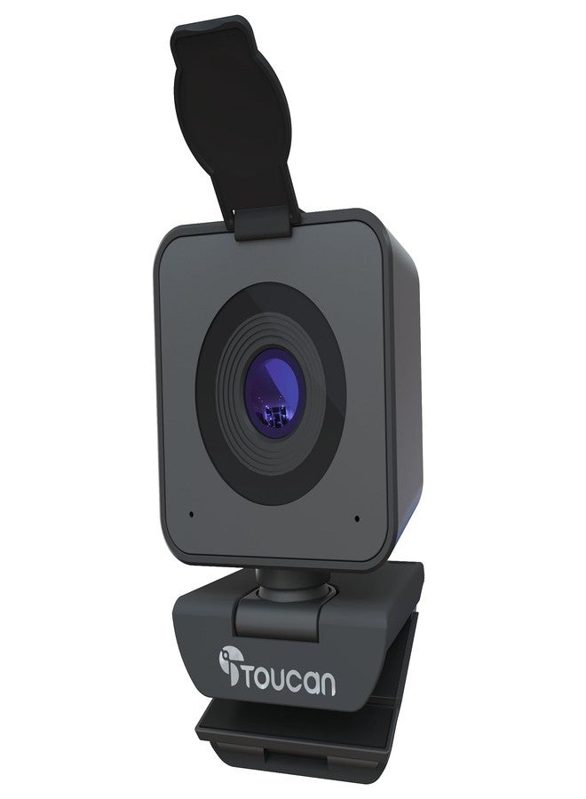 TOUCAN 1080P HD Webcam with Built-in Noise-Cancelling Mic & Privacy Shutter - Wide 90° Angle, Plug & Play USB Video Camera for Video Calls, Streaming, Home Office & Online Classes - Image 1