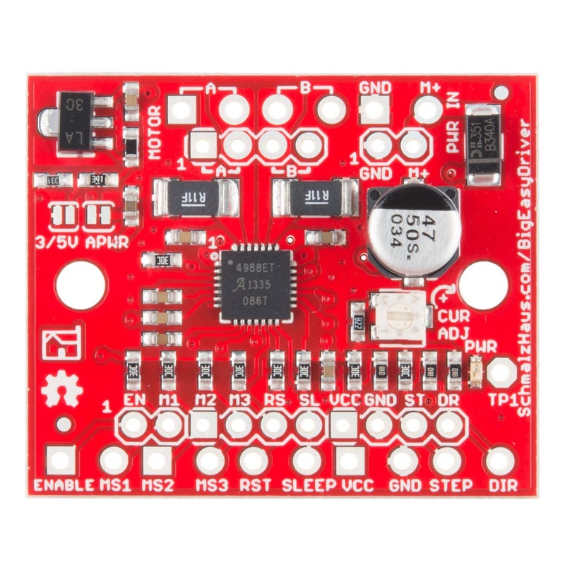 Spark Fun Big Easy Driver Stepper Motor Driver Board for bi-Polar Stepper Motors up to a max 2A/Phase Maximum Motor Drive Voltage of Around 30V Includes on-Board 5V/3.3V Regulation Allegro A4988 Chip - Image 2
