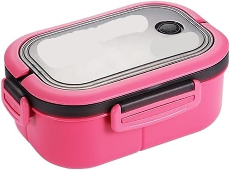 1200ML 2 Layer Bento Lunch Box With Spoon Fork, High Capacity Microwae Food Containers Portable Leakproof Office Camping(3 pcs) - Image 1