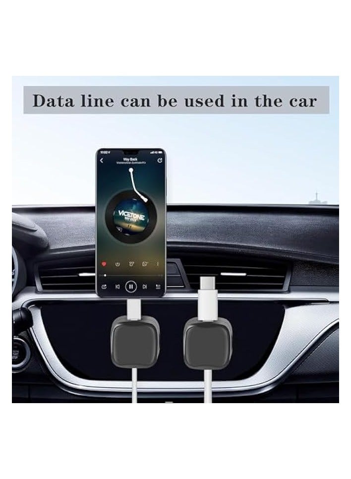 erorex Magnetic Cord Holder,12 Pack Cable Organizer Adhesive Charger Cable Management Clips Smooth Adjustable Wire Holder Keeper Cord Organizer Cable Clip for Home Office Wall Desktop Nightstand - Image 3