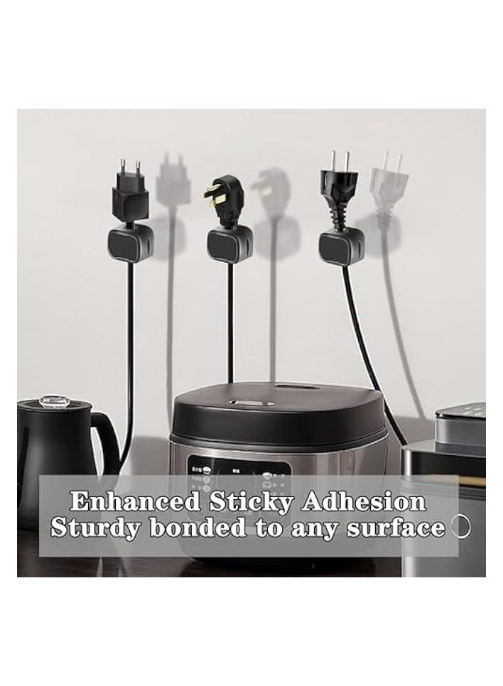 erorex Magnetic Cord Holder,12 Pack Cable Organizer Adhesive Charger Cable Management Clips Smooth Adjustable Wire Holder Keeper Cord Organizer Cable Clip for Home Office Wall Desktop Nightstand - Image 4