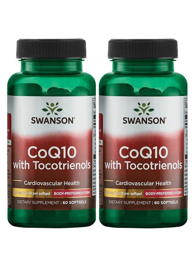 Swanson Coq10 with Tocotrienols 200 mg 60 Sgels (2 Pack) - Image 1