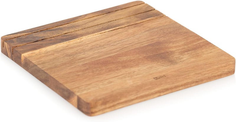 Adhoc RoccaVerde Chopping Knife - Chef Knife with Chopping Board - Multi-Purpose Tool Made for Easy & Everyday Use - Knife with Ergonomic Acacia Wood Handle - Acacia Wood Chopping Board - Image 5