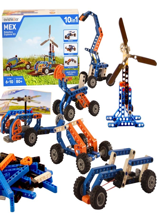 Avishkaar MEX Robotic Explorer Kit, 10-in-1 DIY Robotics Science Kit, Learning Toys for Boys and Girls Aged 6,7,8,9,10, Building and Construction Set, Educational Gift for Boys & Girls - Image 1