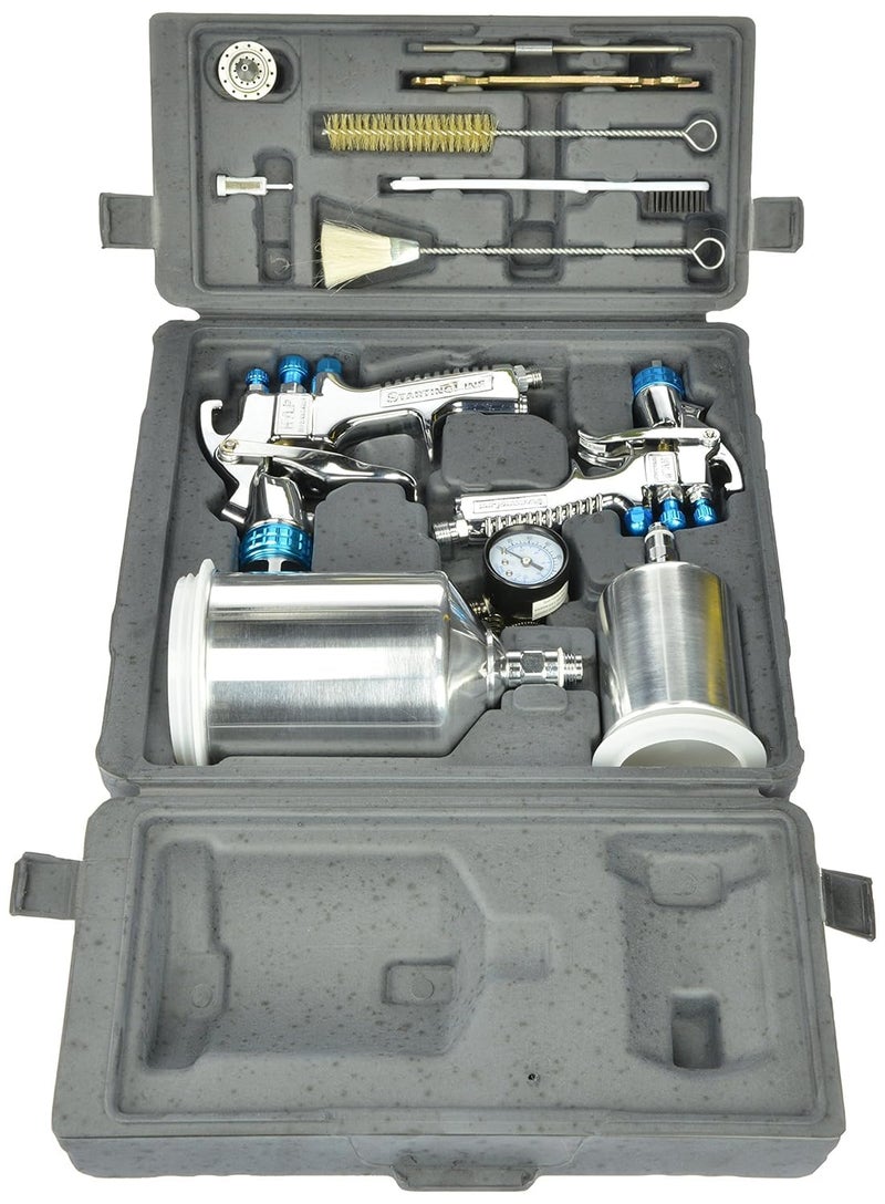 DeVilbiss 802342 StartingLine HVLP Gravity Spray Gun Kit, 2.7, Factory