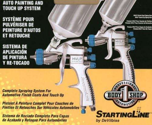DeVilbiss 802342 StartingLine HVLP Gravity Spray Gun Kit, 2.7, Factory