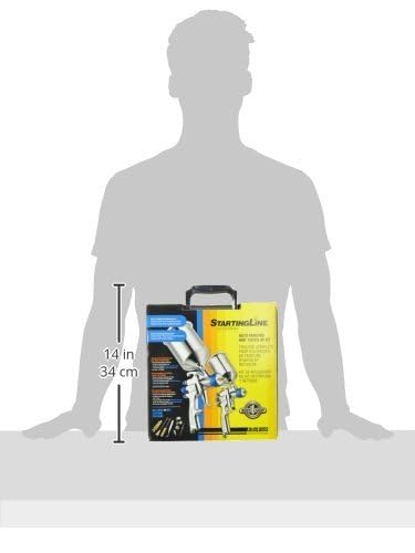 DeVilbiss 802342 StartingLine HVLP Gravity Spray Gun Kit, 2.7, Factory