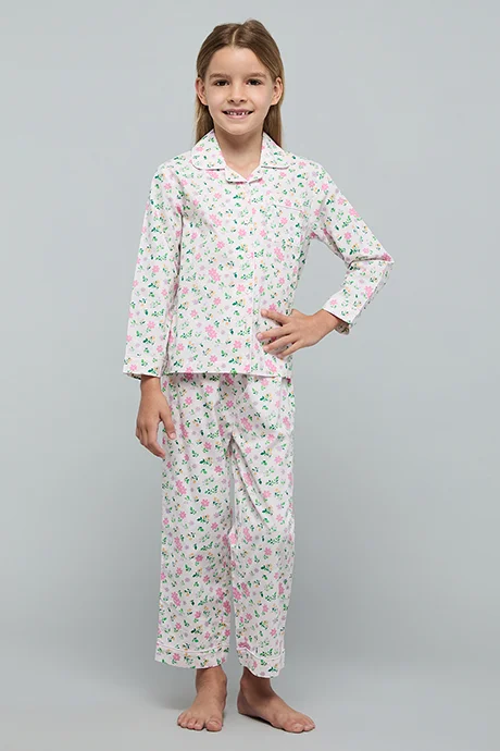 أر أند بي Printed Lapel Collar Pyjama Set