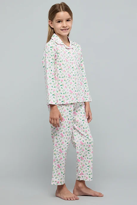 أر أند بي Printed Lapel Collar Pyjama Set