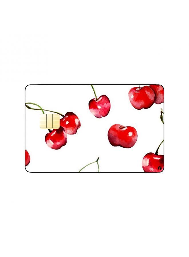RKN PRINTED BANK CARD STICKER Delicious Cherries Drawing - Image 1