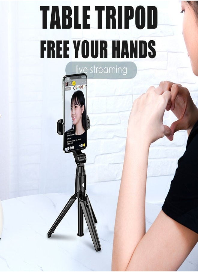 ELTRAZONE - K21 Foldable Wireless Selfie Stick Tripod Wireless Bluetooth Selfie Stick Handheld Gimbal Tripod With Remote Control For IOS And Androids - Image 1