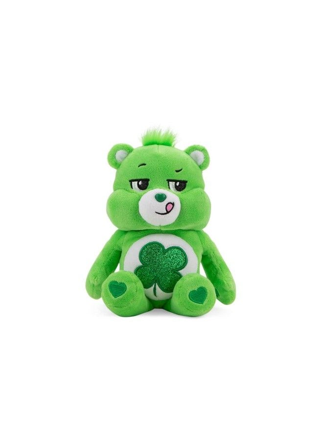 Care Bears - 9" Bean Plush (Glitter Belly) Good Luck Bear Soft Huggable Material! Small - Image 1
