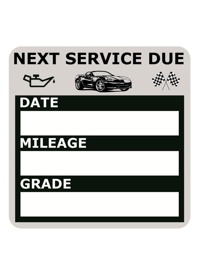 NOYOC Oil Change Stickers, Static Cling 120 Pack 2x2 Inches Oil Change Reminder Sticker for Windshield, No Residue Clear Next Service Due Maintenance Labels for Car Auto Vehicle Window Decals (Black) - Image 1