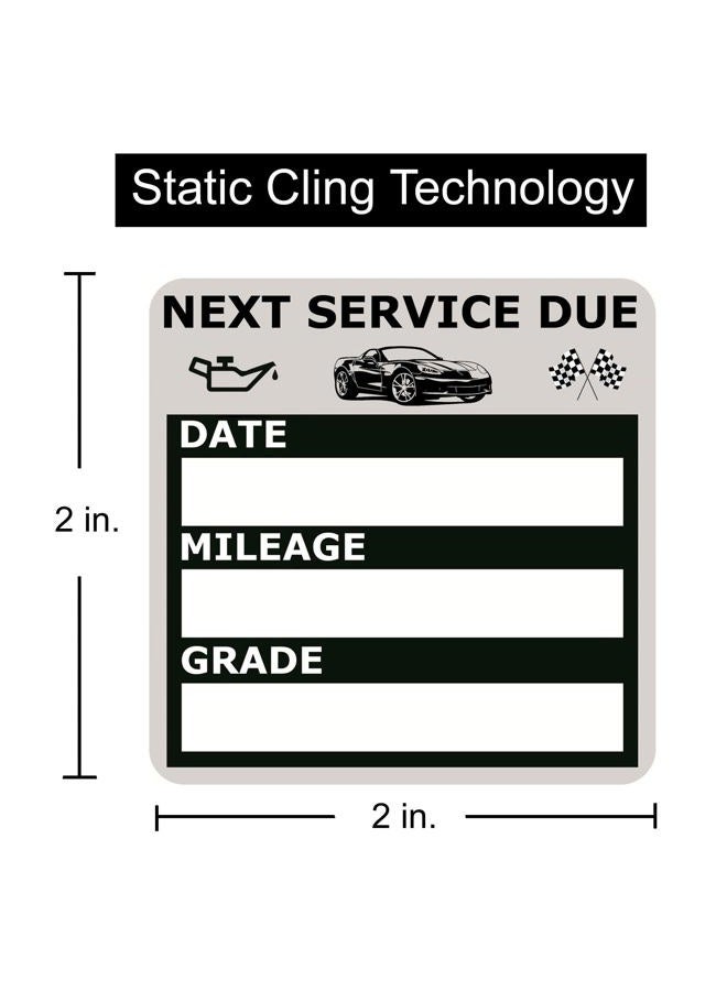 NOYOC Oil Change Stickers, Static Cling 120 Pack 2x2 Inches Oil Change Reminder Sticker for Windshield, No Residue Clear Next Service Due Maintenance Labels for Car Auto Vehicle Window Decals (Black) - Image 2