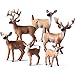 KEYUM 6 Pack Deer Figurines Toy Forest Animals WhiteTailed Deer Family Figures Plastic Woodland Creature Cake Topper for Baby Shower Birthday Decoration - Image 3
