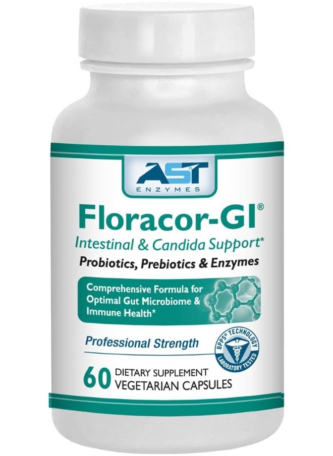 Floracor - Supports Intestinal Health - Premium Probiotic, Prebiotic and Enzyme Formula - 60 Vegetarian Capsules - pzsku/ZBCFA4033429518444B52Z/45/_/1740377499/7e558a3a-401a-4d14-b61a-319b3f317072