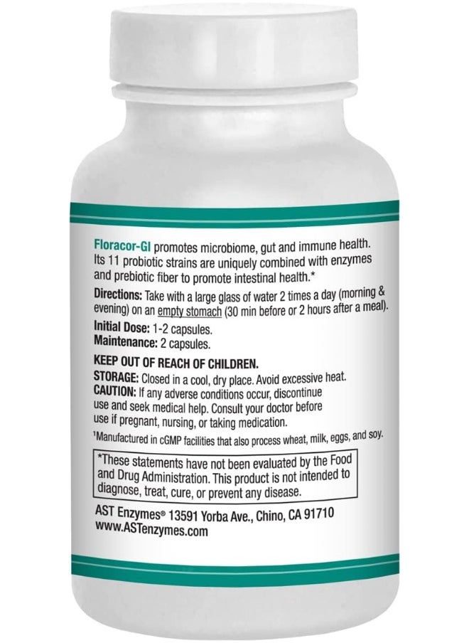 Floracor - Supports Intestinal Health - Premium Probiotic, Prebiotic and Enzyme Formula - 60 Vegetarian Capsules - pzsku/ZBCFA4033429518444B52Z/45/_/1740377501/d3ead171-b345-406d-967d-a4b2b656132e