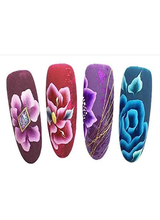 Winstonia 8 Pcs Nail Brush Set For Flowers Gradient Ombre Art Pattern Manicure Designs Professional Gel Acrylic And Polish Nail Art Brushes Kit Black Pearl  - Image 5