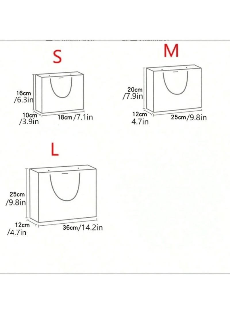 Generic Paper Gift Bags Consisting Of 3 Pieces In Three Sizes, Large, Medium And Small, Suitable For Birthday Parties And Special Occasions. - Image 5