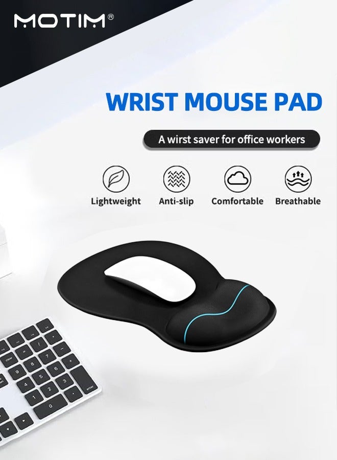 Motim 2Pc/Set Gel Mouse Pad Keyboard Pad, Mouse Pad Wrist Rest, Memory-Foam Ergonomic Mousepad, Non-Slip Rubber Base, Soft And Comfortable Mouse Mat Office Desk Mat - Image 2