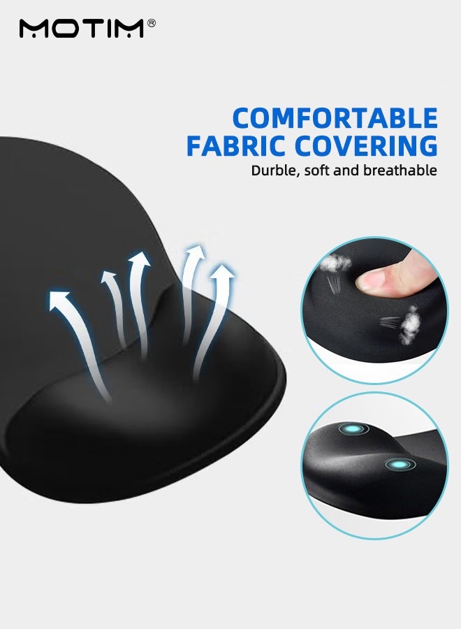 Motim 2Pc/Set Gel Mouse Pad Keyboard Pad, Mouse Pad Wrist Rest, Memory-Foam Ergonomic Mousepad, Non-Slip Rubber Base, Soft And Comfortable Mouse Mat Office Desk Mat - Image 5