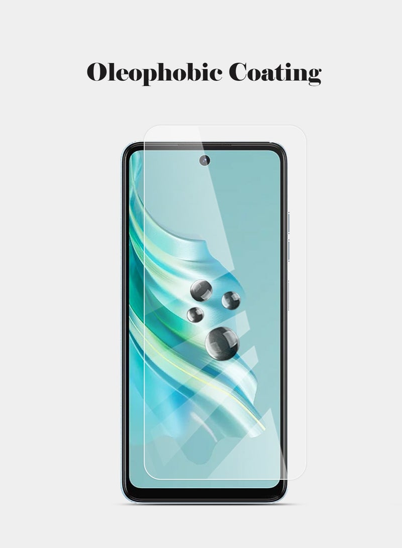 Techie مجموعة غطاء وواقي شاشة لهاتف Tecno Spark 20 2 في 1 - غطاء شفاف من مادة TPU مع واقي شاشة من الزجاج المقوى عالي الدقة - Image 2