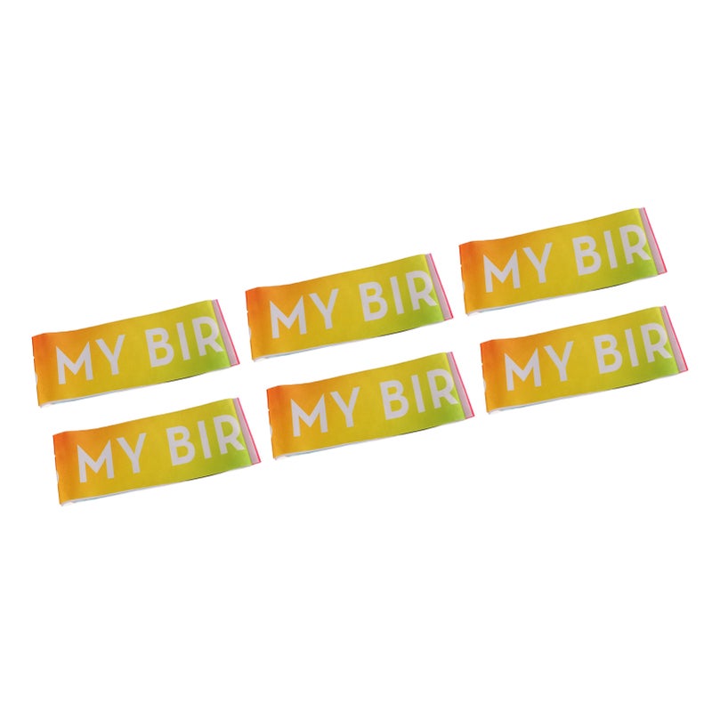 6 Pcs Birthday Sash Reusable Soft Comfortable Colorful Satin Birthday Sash Kids Birthday Gift Birthday Party Supplies - Image 4