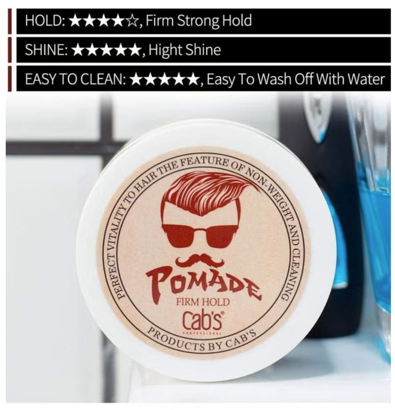 Cab's Firm Hold Hair Pomade for Men 80ml - Image 3