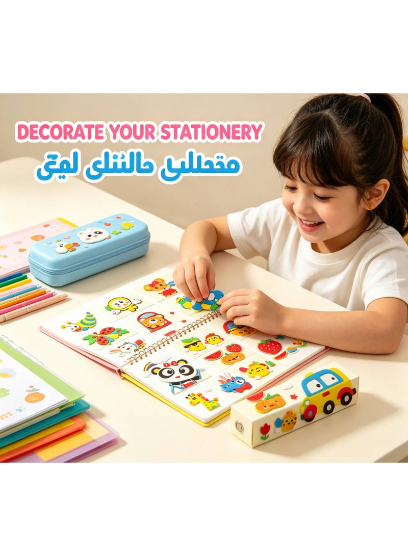 20 styles primary EVA foam stickers, size 18*13CM, rich cartoon animal & fruit patterns for kids DIY  craft - Image 5