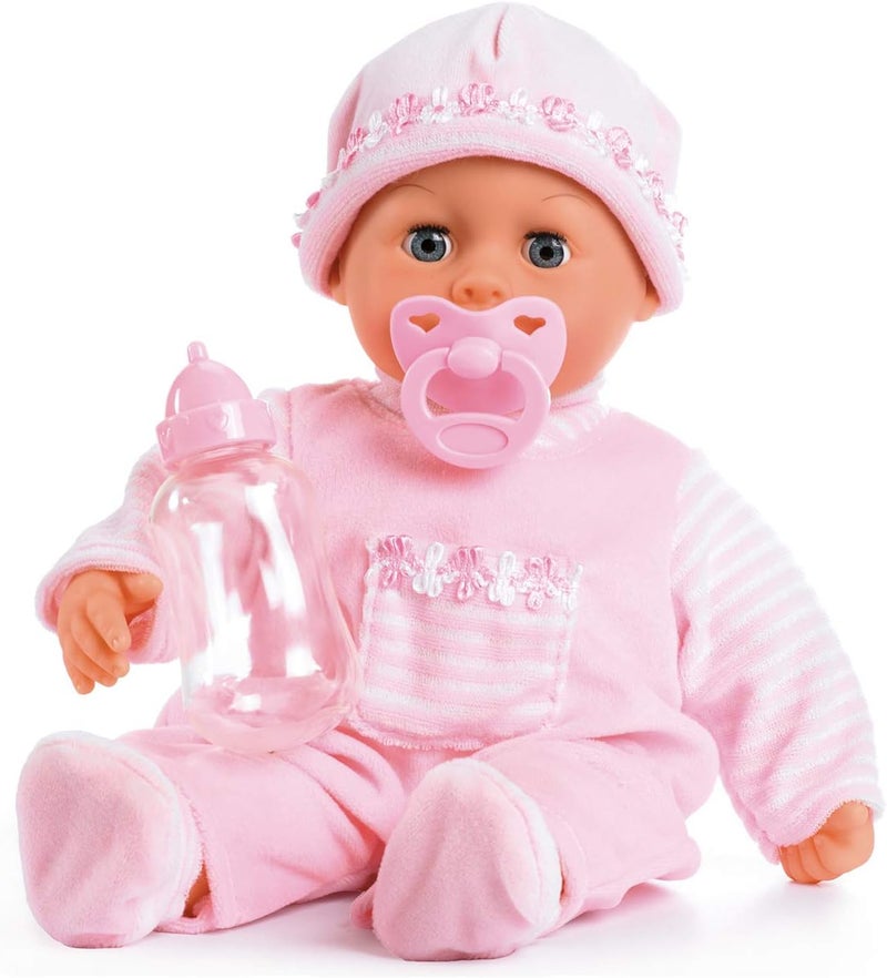 Bayer Design 93824CK Interactive Talking Doll, Soft Body, Pacifier and Bottle, 38 cm - Image 1