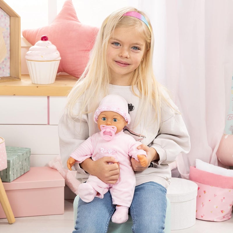 Bayer Design 93824CK Interactive Talking Doll, Soft Body, Pacifier and Bottle, 38 cm - Image 4