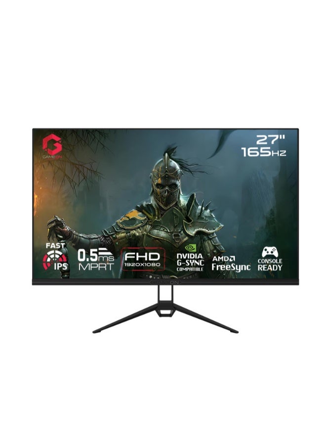GAMEON 27-Inch Gaming Monitor Full HD 1920x1080 IPS Display 165Hz Refresh Rate 0.5ms Response Time Adaptive Sync, FreeSync HDMI 2.1 PS5 Compatible Flicker-Free Gaming Monitor - GOVE127FHD165IPS Black - Image 1