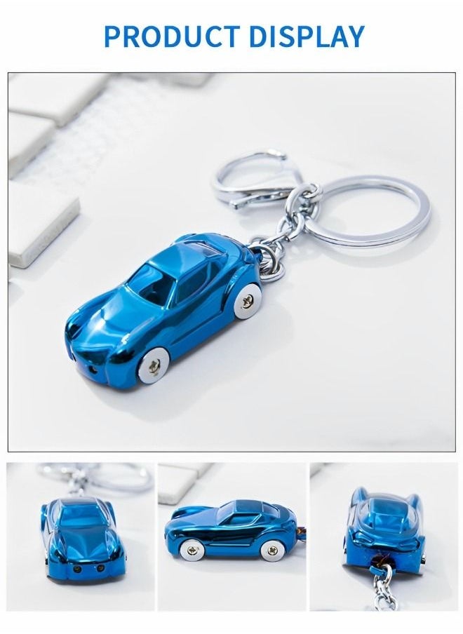 GROIC Creative Key Chain Car Keychain Flashlight with LED Lights,Creative Car Key Holder Flashlight,2 in 1 Cute Car Key Chain Ring,Auto Supplies  - Image 3