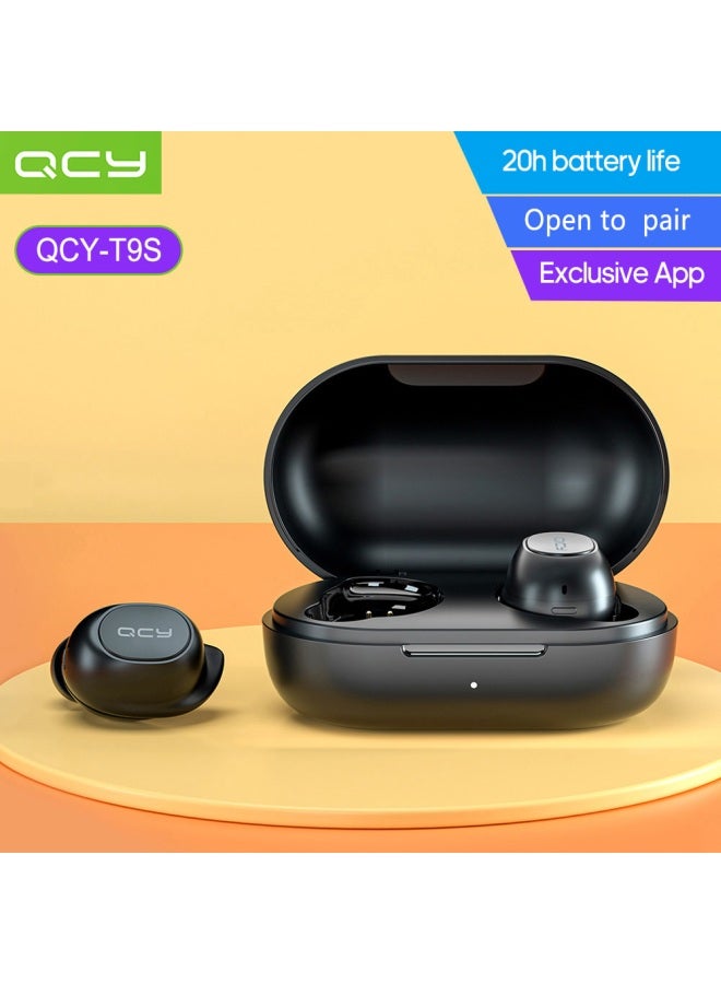 QCY T9S Wireless In-Ear Earphones With Charging Case Black - Image 5