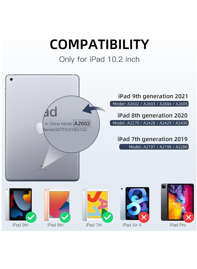 DUSALA Case Compatible with iPad 10.2 inch 2020 iPad 8th Gen / 7th Gen 2019 with Pencil Holder Premium TPU Stand Back Auto Wake/Sleep Smart Case Cover for 10.2'' iPad 8 / iPad 7 (Black) - Image 2