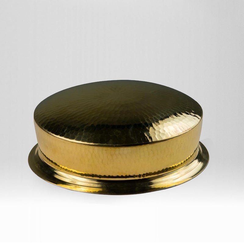 Healthsmith Healthsmith 100 Pure Hammered Brass Lagan HandiPatila for Cooking Excellent Heat Conductivity Strong and Durable Provides Proven Health Benefits Easy to Clean Maintain 8L 28kg  - Image 2