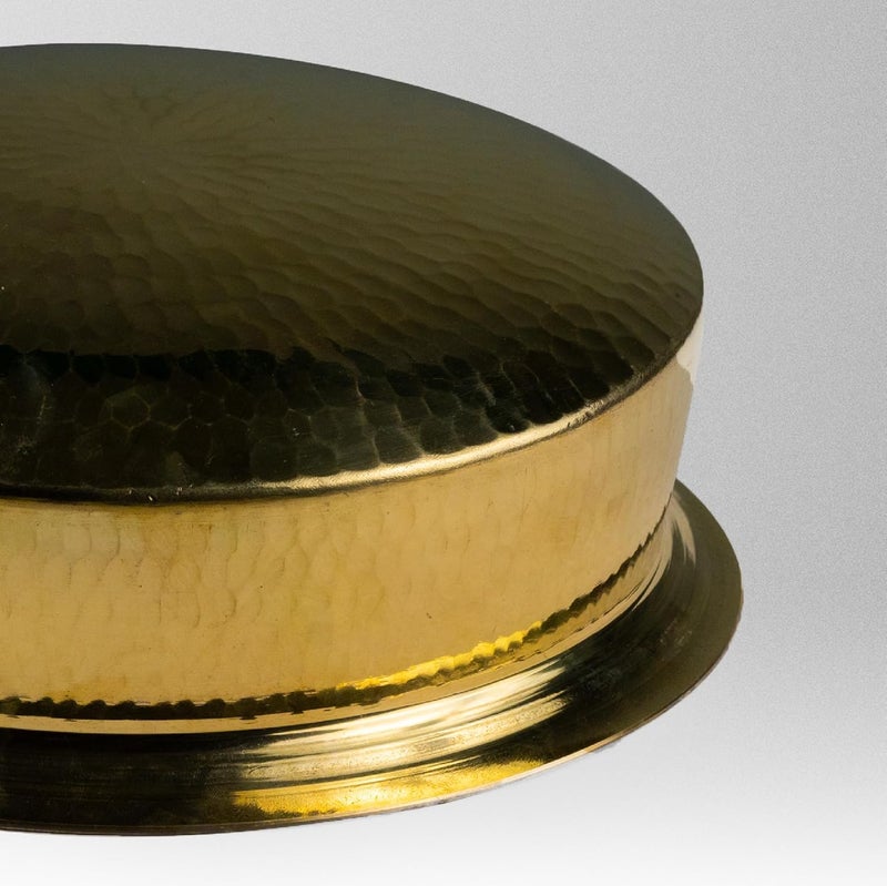 Healthsmith Healthsmith 100 Pure Hammered Brass Lagan HandiPatila for Cooking Excellent Heat Conductivity Strong and Durable Provides Proven Health Benefits Easy to Clean Maintain 8L 28kg  - Image 3