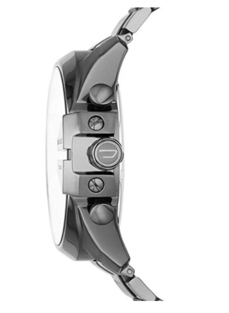 DIESEL Mega Chief Round Shape Stainless Steel Chronograph Wrist Watch 51 mm - Grey - DZ4329 - Image 3