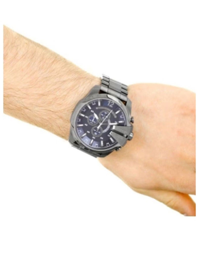 DIESEL Mega Chief Round Shape Stainless Steel Chronograph Wrist Watch 51 mm - Grey - DZ4329 - Image 5