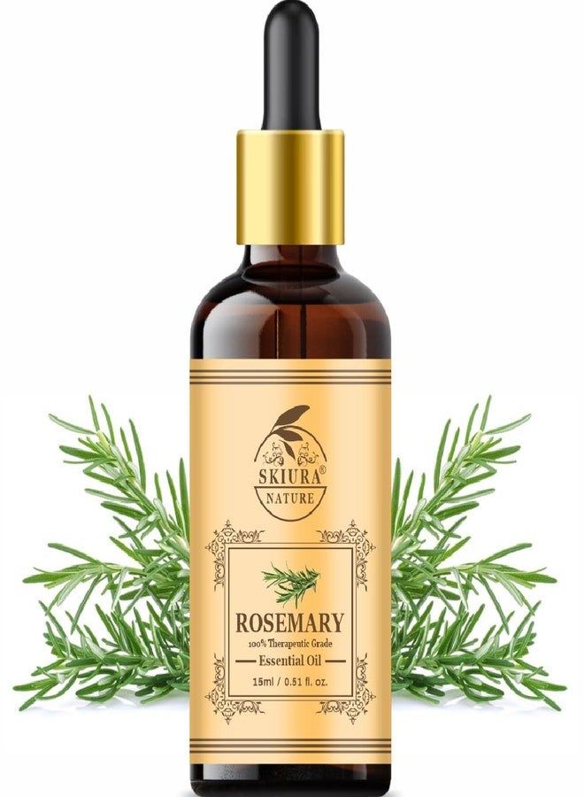 Skiura nature Rosemary Essential Oil for Hair Growth, Hair Fall Control, Hair Nourishment & Strengthen and Skin Care- Rosemary Oil 15 ML - Image 1
