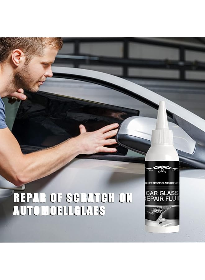 Excefore 2X 50Mlcar Windshield Crack Scratch Resin Repair Tool For Glass Chips And Cracks, Diy Car Windshield Repair Kit, Car Windscreen Glass Repairing Glue For Bulls Eyes, Star Half Moon, Start-Shaped Crack - Image 5
