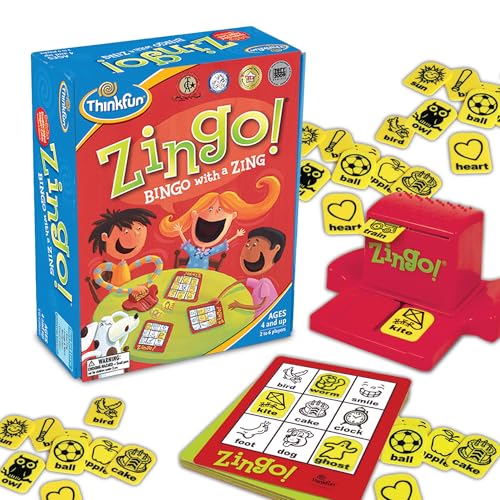 ThinkFun Zingo Bingo Award Winning Preschool Game for Pre-Readers and Early Readers Age 4 and Up - One of the Most Popular Board Games for Boys and Girls and their Parents (97700) - Image 1
