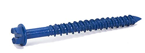 CONFAST 1/4" x 2-3/4" Hex Head Concrete Screw Anchor with Drill Bit for Anchoring to Masonry, Block or Brick (100 per Box) - Image 1