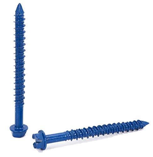 CONFAST 1/4" x 2-3/4" Hex Head Concrete Screw Anchor with Drill Bit for Anchoring to Masonry, Block or Brick (100 per Box) - Image 4