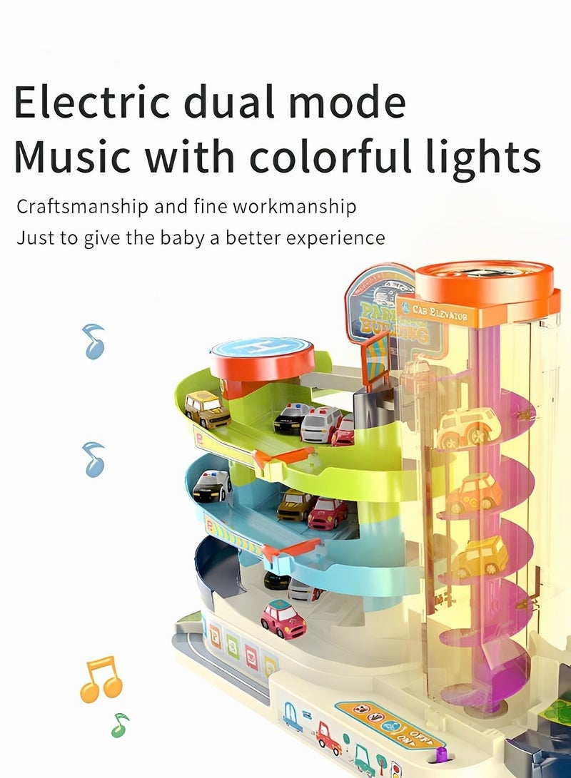 MIXDE Toy Car Garage for Boys Kids Ages 3+Toddlers Building Track Car Playset Parking Lot Toys Birthday Gifts Party Games - Image 5